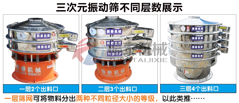 皂粉振動篩不同層數展示